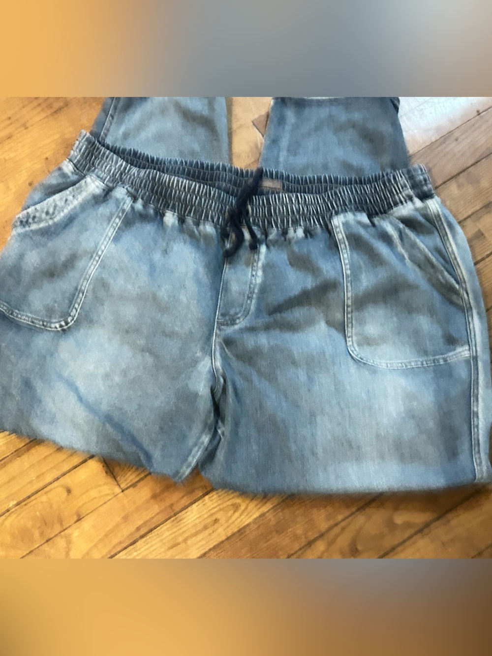 Maurices Light Blue Denim Jeggings with Elastic Waist
